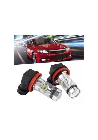 Geeksen Yüksek Parlaklıklı H8/h11 Led Sis Farı - 100w 20smd, 6000k Beyaz Işık, Kolay Kurulum