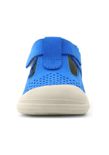 Rakerplus Shaun Hakiki Deri Saks Mavi Cırtlı Anatomik Bebek Sandalet Lacivert