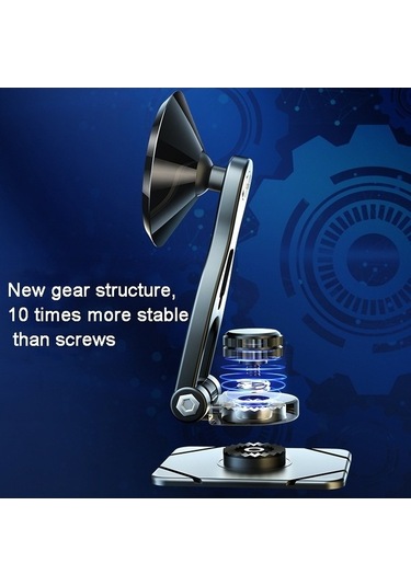 Moly Manyetik D29 Araç Telefonu Tutucu, Yüzen Ekran, Katlanır, Siyah, Metal, Stabil, 360 Derecelik Konumlandırma Siyah