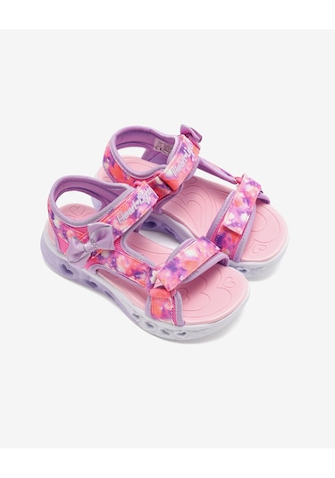 Skechers Flutter Hearts Sandal-blurry Love Büyük Kız Çocuk Pembe Işıklı Sandalet 303110l Pklv Pembe