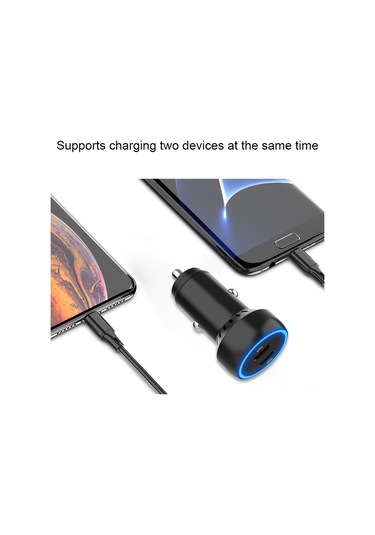 Ibd352 Alüminyum Alaşımlı Çift Arayüzlü Araç Şarj Cihazı, Özellik: Çift Qc3.0 36w