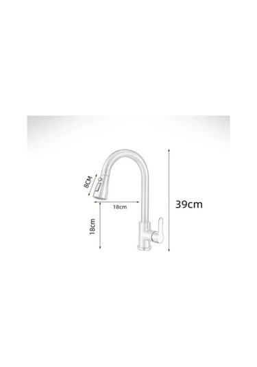 Rudi Armatür İnox Spiralli Mutfak Eviye Bataryası Gri