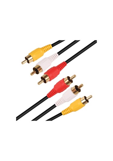 Sones Normal Kalite Ses Video Stereo Rca Av Kablosu, Uzunluk: 3m