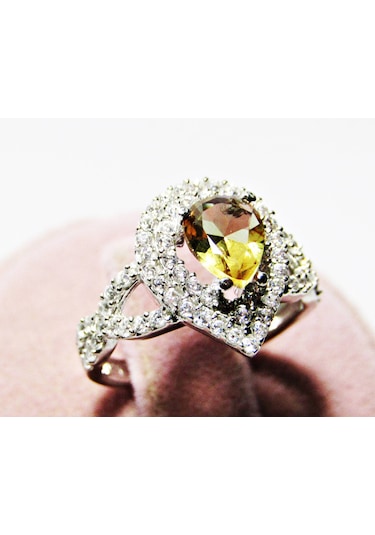 Lilahgümüştr Gümüş Zultanit Damla Taşlı Kadın Yüzük