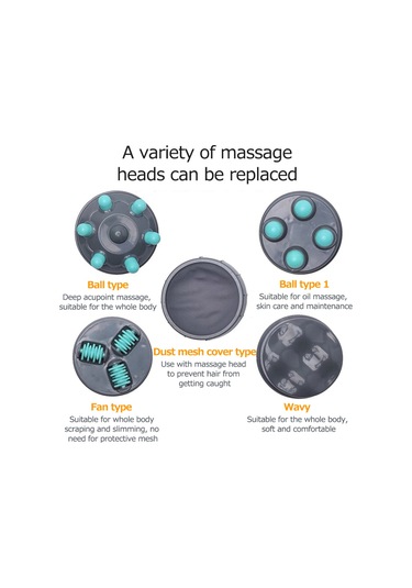 Leezsing Masaj Taşınabilir Zayıflama Sağlık İnsan Vücudu Elektrikli Selülit Önleyici Servikal Boyun Bel Titreşimli Çok Fonksiyonlu Masaj-542 Çok Renkli