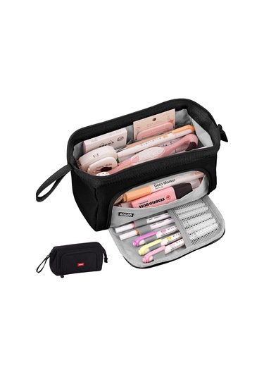 Büyük Kapasiteli Kalem Kutusu, Saplı Kalem Kutusu, Kızlar İçin Kalem Kutusu, Okul Malzemeleri, Ofis Düzenleyici, Makyaj Çantası Th