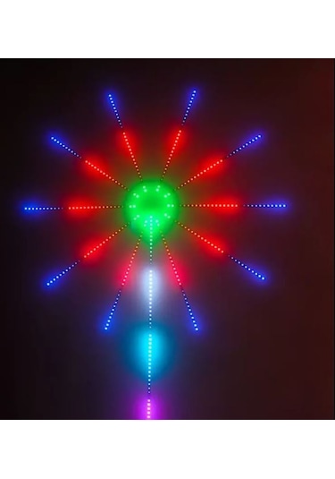 Çap Kayar Animasyonlu RGB Yıldız Led Işık 115 CM  5V USB