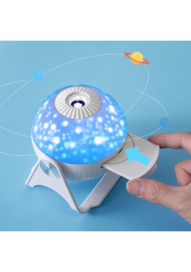 Bluetooth'lu Yıldız Galaksi Projektör Gece Lambası 7'si 1 Arada