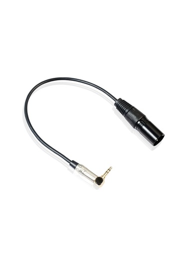 Sones 0,3 M 90 Derece 3,5 Mm Stereo Trs Erkek - Xlr 3 Pin Erkek Ses Kablosu Siyah