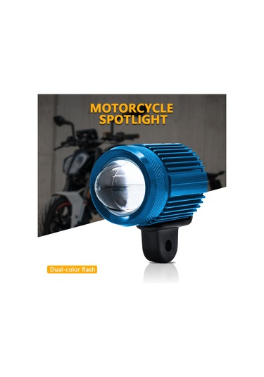 Xindoker Motor S7 Işık Lambaları 2 Adet Mavi - Beyaz/sarı/sarı+beyaz Işık Ve Strobe Modları, 60w 6000lm 9-80v