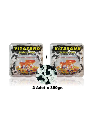 Çakıl Taşı Siyah Beyaz 350 Gram X 2 Paket