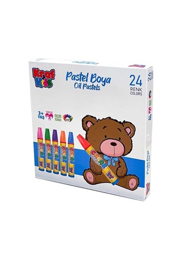 Kraf Kıds Kk520 Oıl Pastels- Pastal Boya Seti 24'lü Karton Kutu Çok Renkli