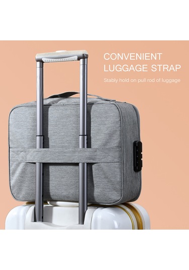 Konesam Su Geçirmez Oxford Doküman Çantası, Şifreli Kilitli, 3 Katlı Büyük Kapasite, Pasaport Ve Belgeler İçin Organizatör, Mavi Çok Renkli