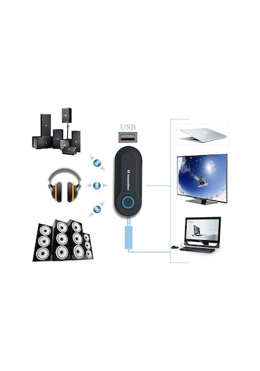 Bilgisayar Televizyon Tv Bluetooth Ses Vericisi Usb Kit Adaptörü