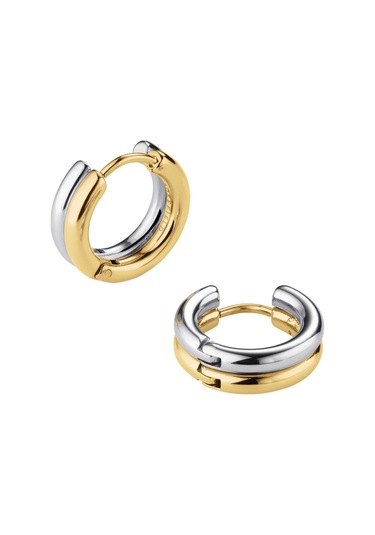 Rosefıeld Jed2g.j709 Çift Tonlu 2 Yönlü Çemberli Altın Renkli Çelik Küpe