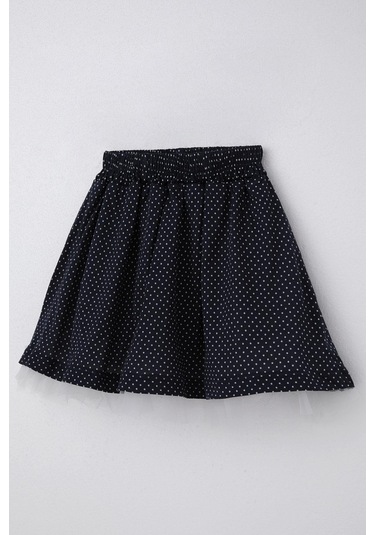 Breeze Kız Çocuk Etek Puantiye Desenli Tüllü 3-10 Yaş, Lacivert Lacivert