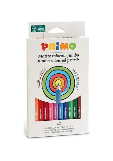 Primo Maxı Kuru Boya Kalemi 12 Renk