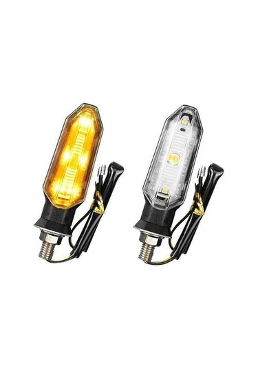 Novahub Sinyali Motosiklet Led Lamba Işıklar Işık Evrensel Dönüş Arka Altın 2pcs 12v Xi Altın