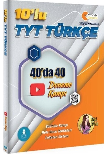 Tyt Türkçe 10'lu 40 Da 40 Deneme Kampı Hale Hoca Yayınları