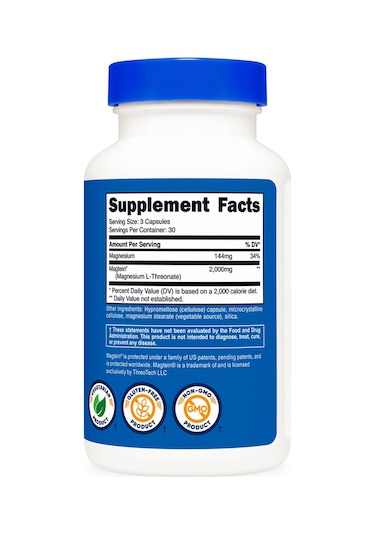 Magtein Magnesium L-threonate 2,000 Mg 90 Capsules