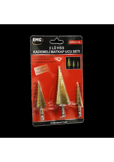 3 Parça Hss Kademeli Matkap Ucu Set 5545