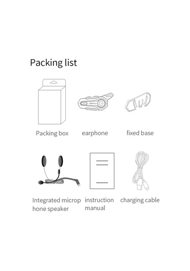 Vkemall Motosiklet Kasklarına Uygun Bluetooth İnterkom Kulaklığı Sadece Ön Ve Arka Koltuk İnterkomunu Destekler