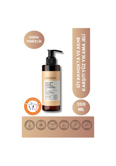Aha & Bha Içeren Sebum Dengeleyici Gözenek Arındırıcı Temizleme Jeli 200 Ml Karma - Yağlı Ciltler