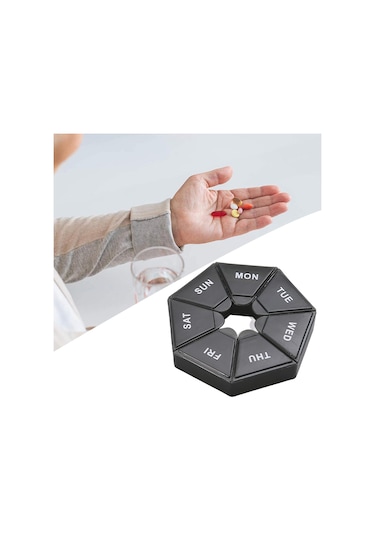 Suntek Weekly Hap Düzenleyici Kapaklı Hap Tutucu Hap Kutusu Diğer