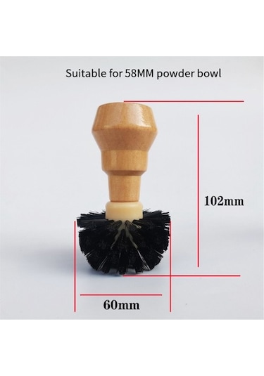 Metabagua Uygun 51mm/54mm Kahve Makinesi Portafilter Fırçası, Temizleme Fırçası G3y27w Siyah