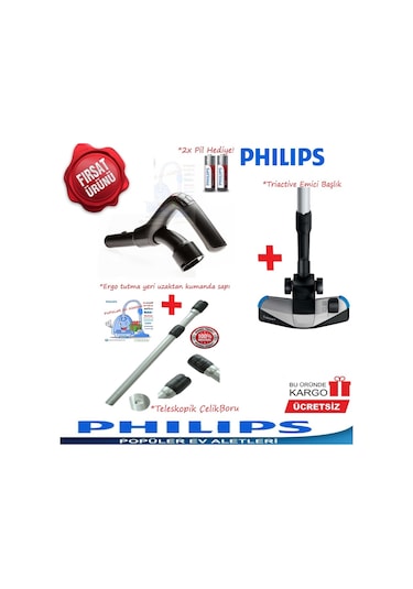 Philips Uyumlu Fc9919 Marathon Ultimate Kumanda Sapı+Çelik Boru+Başlık (411610186)