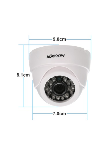 Hombey Ahd 1080p İç Mekan Kamera, 3.6mm Lens, 24 Adet Ir Işık, 10m Gece Görüşü, Ir-cut Filtre, Wq-1009 Modeli Pal Sistemi Çok Renkli