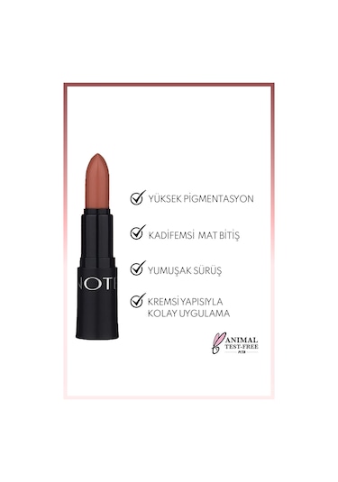 Note Cosmetique Mattemoist Lipstick Mat Bitişli Ruj 301 Spirit - Nude