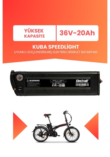 Kuba Speedlight Uyumlu 36v 20ah Yüksek Kapasite Batarya