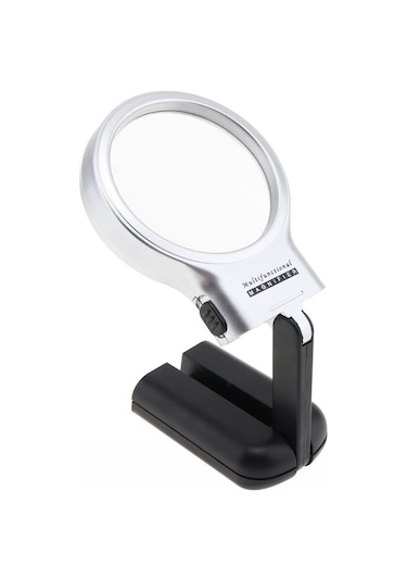 3x 4.5x Katlanabilir Ayarlı Büyüteç 10 Led Işık El Veya Masa Akrilik Optik Lens