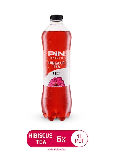 Pin Hibiskus Çayı - Şekersiz & Kalorisiz 1 Litre X 6 Adet Ice Tea