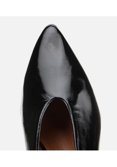 Hotiç Kadın Rugan Deri Siyah Yumuşak Dokulu Kalın Topuklu Ayakkabı 01ayh315500a100 Siyah