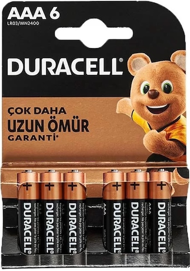 İnce Aaa Kalem Pil 6'lı