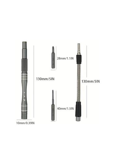 Tcherchi BB04716 128 In 1 Arada Esnek Şaftlı Tornavida Seti + Manyetik Sürücü Kiti