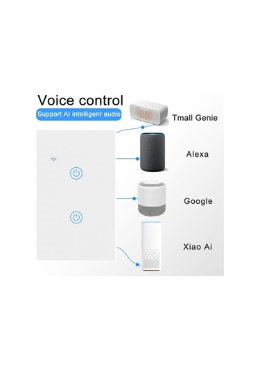 Novahub Akıllı Dokunmatik Anahtar - Tuya Uyumlu Wi-fi Aydınlatma Kontrol Paneli 1/2/3 Yollu Tuya Wifi
