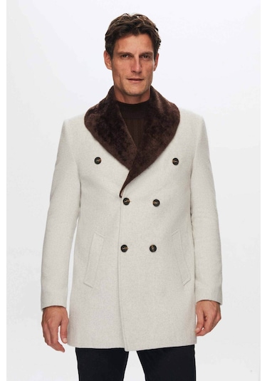 Ds Damat Regular Fit Bej Yakası Çıkartılabilir Kürklü Kaban 9HF08ORT10004 Bej Ds Damat Regular Fit Bej Yakası Çıkartılabilir Kürklü Kaban 9HF08ORT10004 Bej