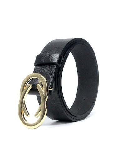 Livize Deri Kadın Kemeri 4 Cm Siyah