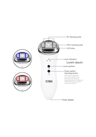 Ambition Mini Hıfu Ultrasonik Ölçekleyici Kaldırma Ve Kırışıklık Beyaz