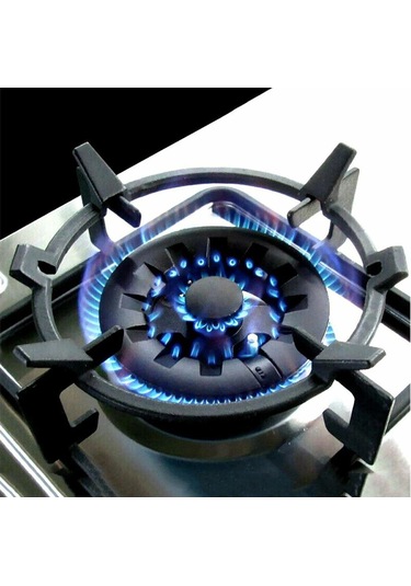 Yuntech01 Duru Tutucu Demir Tava Standı - Mikrodalga Ve Ocak Uyumlu, Dört Ayaklı Stabilite, 23cm Genişlik Siyah