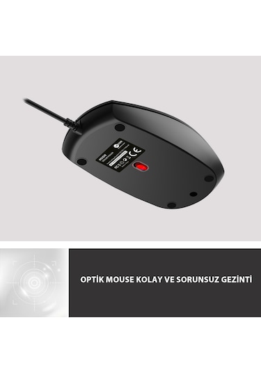 Lecoo MS100 USB Kablolu 1000 DPI 3 Tuşlu Optik Mouse