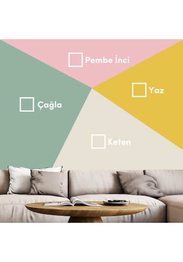 Bi Boya Geometrik Duvar Boyama Seti 6 - 1 L