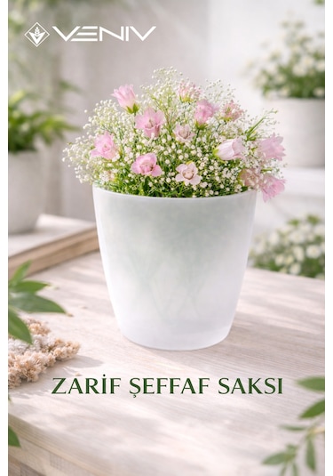 Dekoratif Saksı 2l + Hediye Şeffaf Saksı 22449302