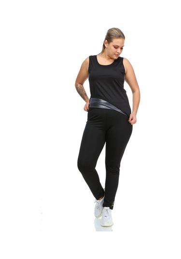 Pastimore Termal Sauna Takım Atlet Tayt Siyah