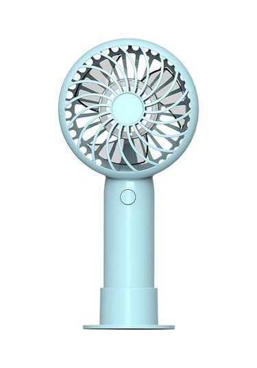 Mini El Tipi Küçük Vantilatör Renkli Vantilatör Taşınabilir Sessiz 2296 Gök Mavisi