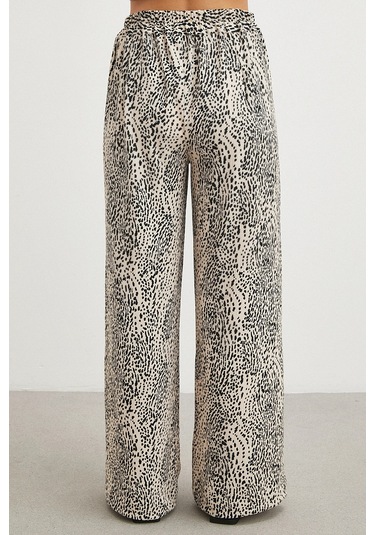 Uterpe Leopar Desenli İpli Pantolon