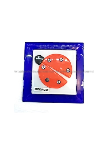 Bodrum Uğur Böceği Nazarlık Banyo Balkon Tuvalet Gider Kapağı Çok Renkli